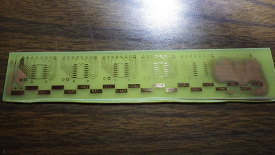 examining the test pattern after etching