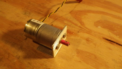 custom motor mount with motor attached