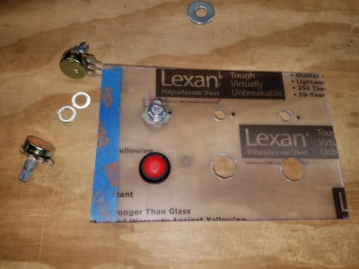 holes drilled in the lexan face plate