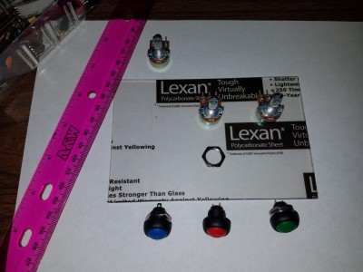 laying out the parts for the face plate