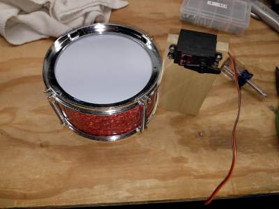 assembled small drum mount