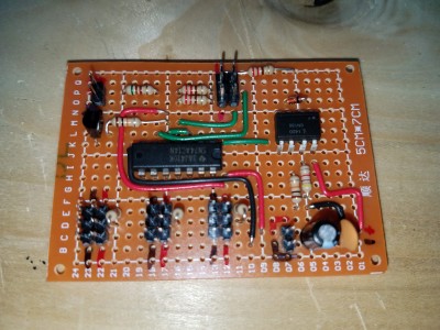 soldered breadboard top