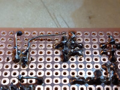 soldered breadboard flawed connection