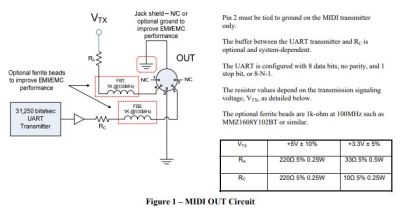 MIDI OUT - no Power Thru