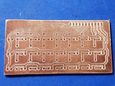 LED PCB done milling, before populating