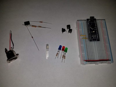 unassembled electronic parts