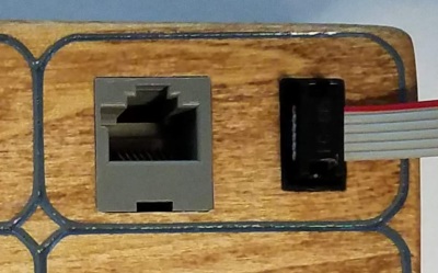 closeup of front panel connectors