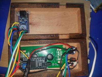 soldering progress, overview of two halves