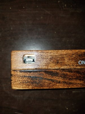 usb port carved in misaligned location