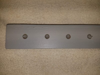 view of LED holes after filling with silicone